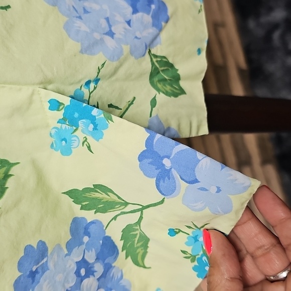 Talbots Skirt Great For Summer Yellow With Flowers Lined  Sz 12 Excellent - Picture 4 of 10